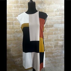 Loft Color Block Dress Size XS